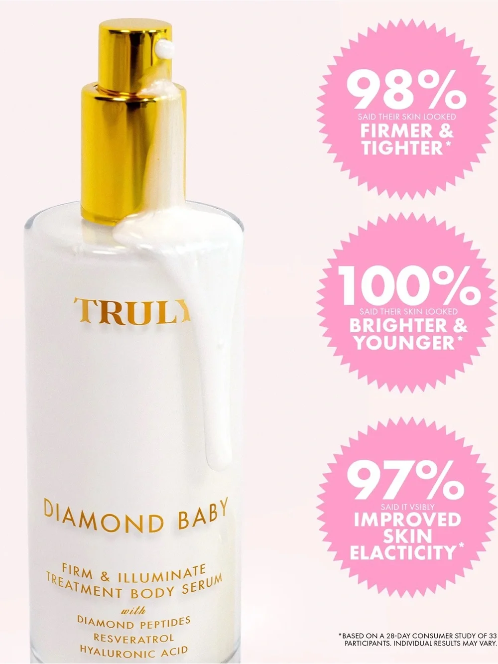 TRULY Diamond Baby Firm & Illuminate Body Serum — White